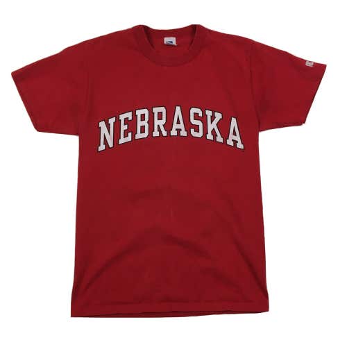 Vintage 90s University of Nebraska Cornhuskers Russell Athletic Red T-Shirt (S)