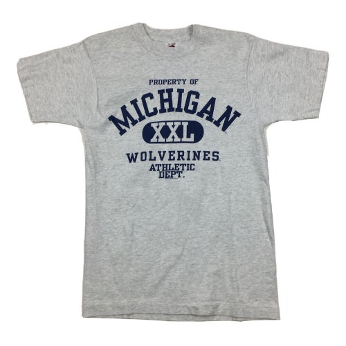 Vintage 90s University of Michigan Wolverines Athletic Department Gray T-Shirt
