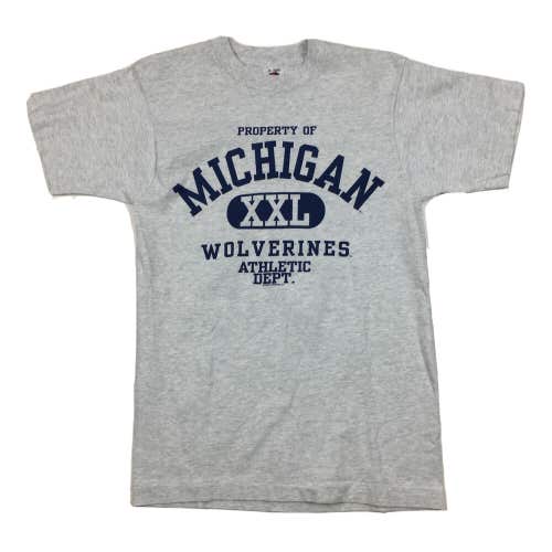 Vintage 90s University of Michigan Wolverines Athletic Department Gray T-Shirt