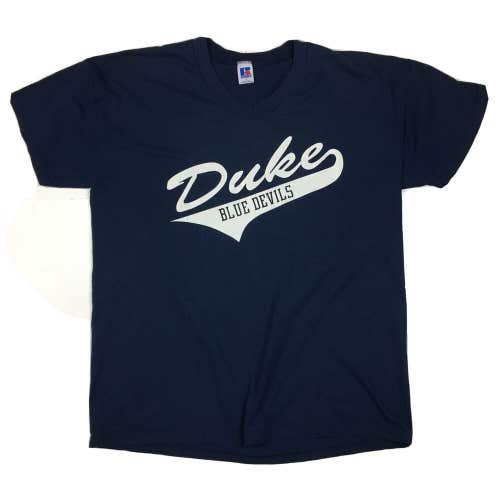 Vintage 90s Duke University Blue Devils Jersey T-Shirt #14 Russell Athletic (L)