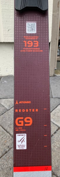 2023 Men's 193 Atomic Redster G9 FIS REVO GS Skis With Atomic ICON ...