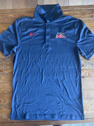 USA Hockey Nike World Junior Championship Polo Golf Shirt S