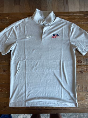 USA Hockey Nike World Junior Championship Polo Golf Shirt M