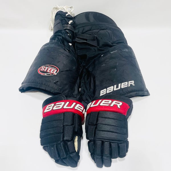 Chicago Steel Bauer Pro Team Hockey Gloves-14"
