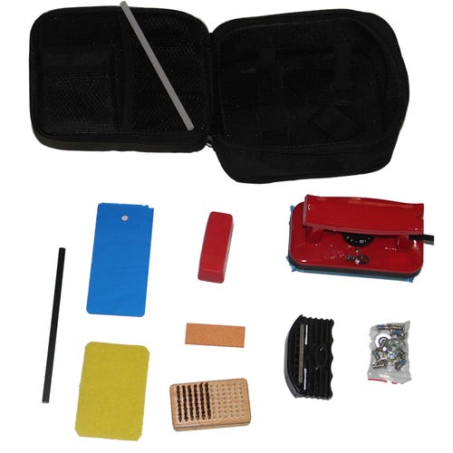 NEW Ski Snowboard Tuning Kit  tune waxing Iron  , wax, edger ,stone,  screws , ptex, scraper