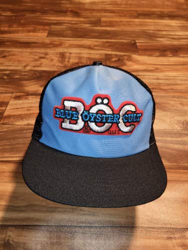 Vintage RARE 1982 Blue Oyster Cult Rock Band Music Trucker Patch Hat Snapback