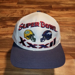 Vintage XXXIII Super Bowl Green Bay Packers Denver Broncos Sports Hat Snapback
