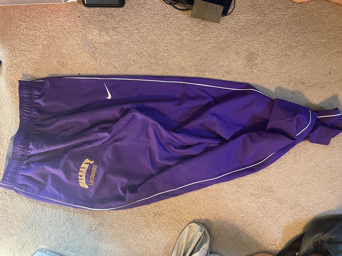 Purple Albany Lacrosse Used Large Nike Pants