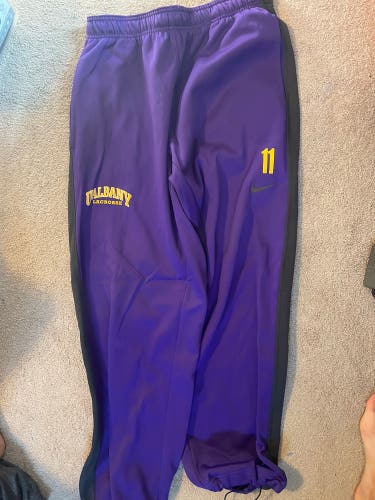 Purple Albany Lacrosse Used Large Nike Pants
