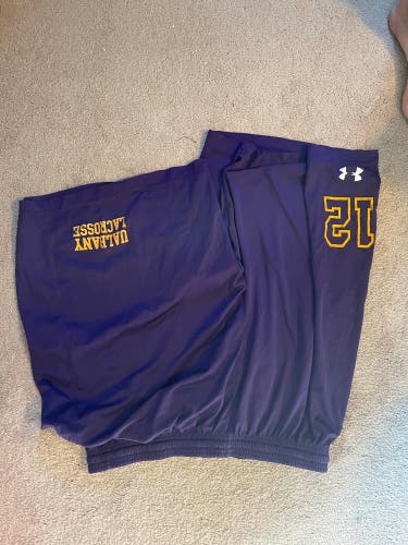 Purple Used Albany Mens Lacrosse XL Under Armour Shorts