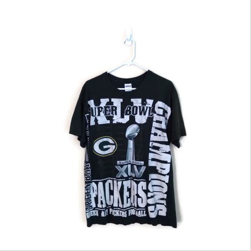 Super Bowl XLV Champions Green Bay Packers All Over Print T-Shirt Large