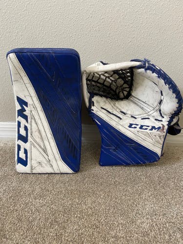 Used Regular CCM Extreme Flex 4 Glove and Blocker