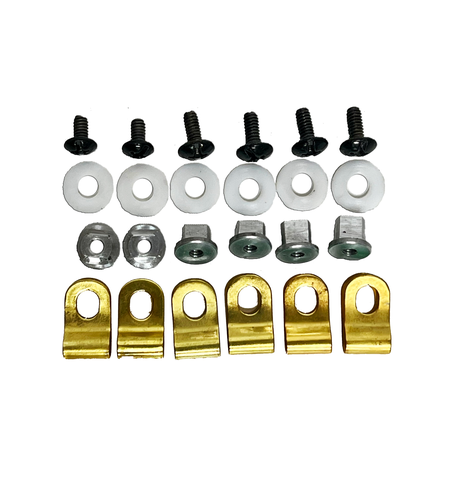 Mix Hockey Goalie Mask Cage Powder Coated Clips and Screws kits - GOLD Plated
