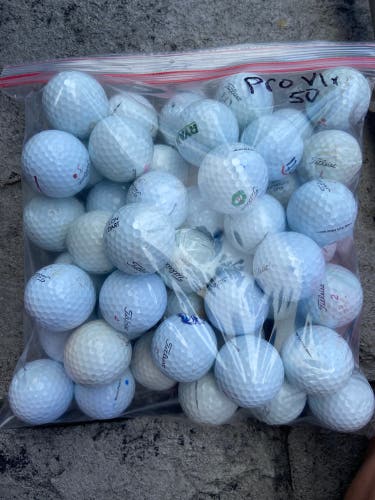 Used Titleist 50 Pack Pro V1x Balls