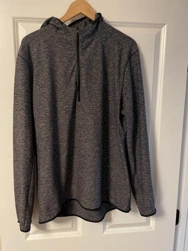 LULULEMON - Gray Warm Surge 1/2 Zip Hoodie w/ Side Pocket:  Size XL