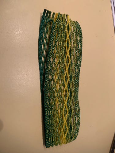 NEW The mesh dynasty WOMENS IGNITE Green & Yellow Lacrosse Mesh NEW!