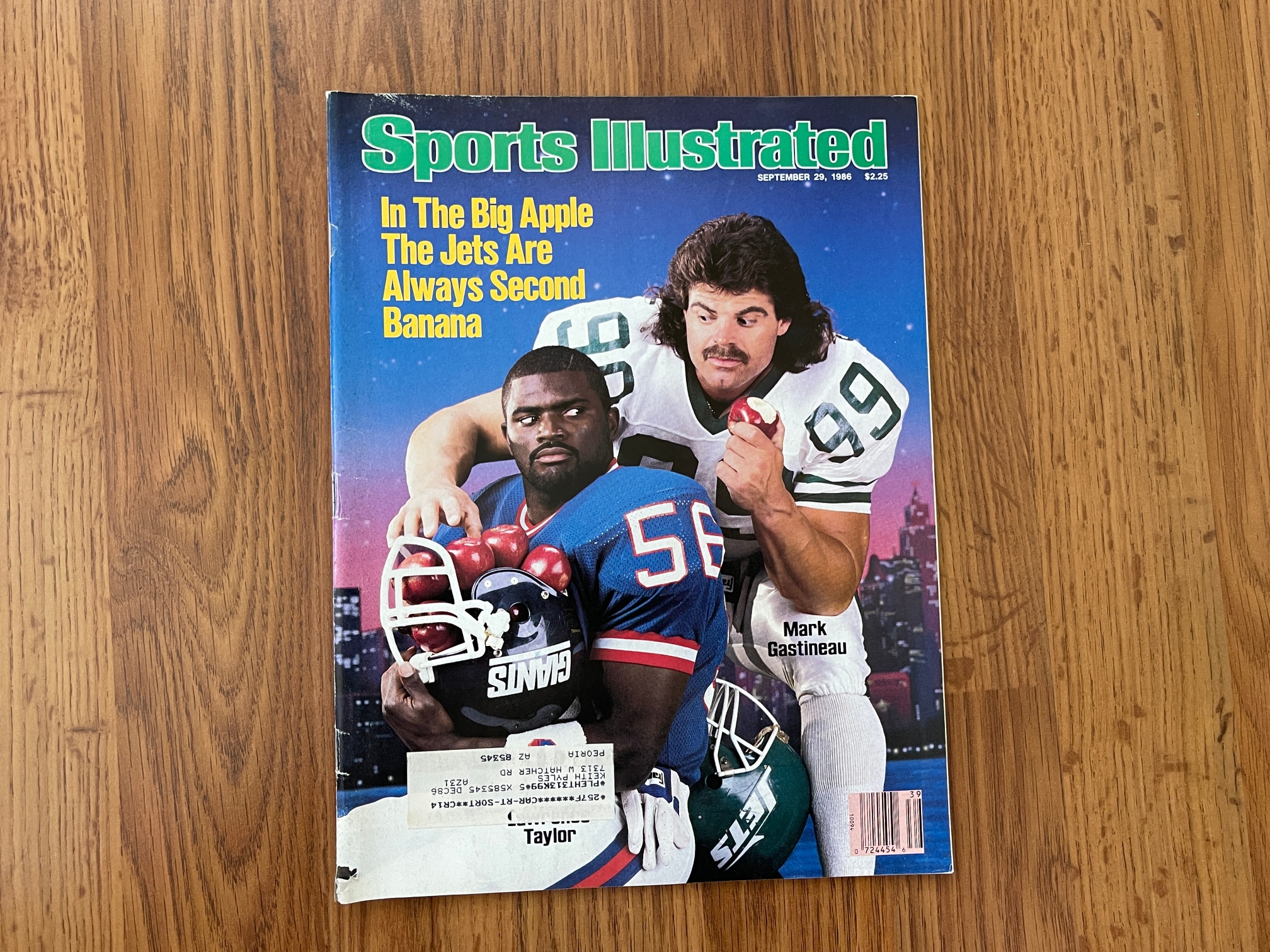 New York Jets Mark Gastineau #99 NFL FOOTBALL 1986 Sports Illustrated Magazine!