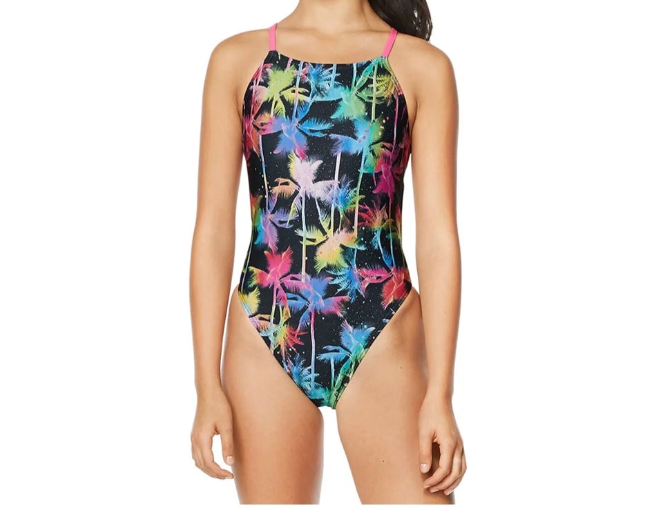 Speedo Women's Fusion Vibe Crossback One Piece Swimsuit at