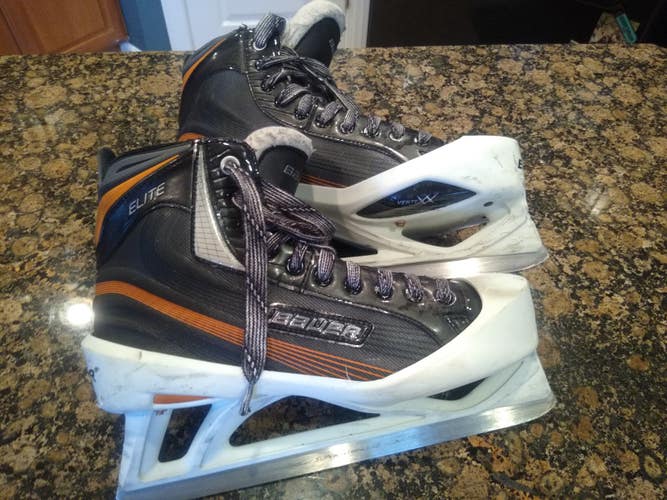 Bauer Elite Hockey Goalie Skates Size 10.5 EE