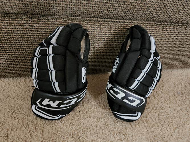 Used CCM 4R Gloves Youth 10"