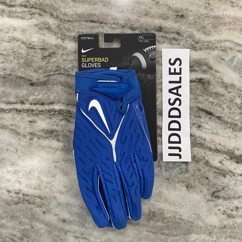 Nike Superbad 6.0 Football Gloves Padded Receiver Royal Blue Men’s XXL DM0053-468