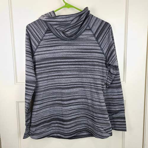 Kuhl Womens Piper Cowl Neck Striped Pullover Style #4201 Gray Size: S