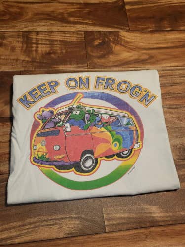 Vintage RARE Peace Frogs Grateful Dead Rock Band Tour Collab Promo Shirt Size L