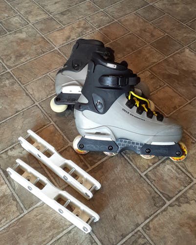 Salomon ST80 Aggressive Inline Skates (Custom Parts) Size 10 M + spare Salomon Stock Frames