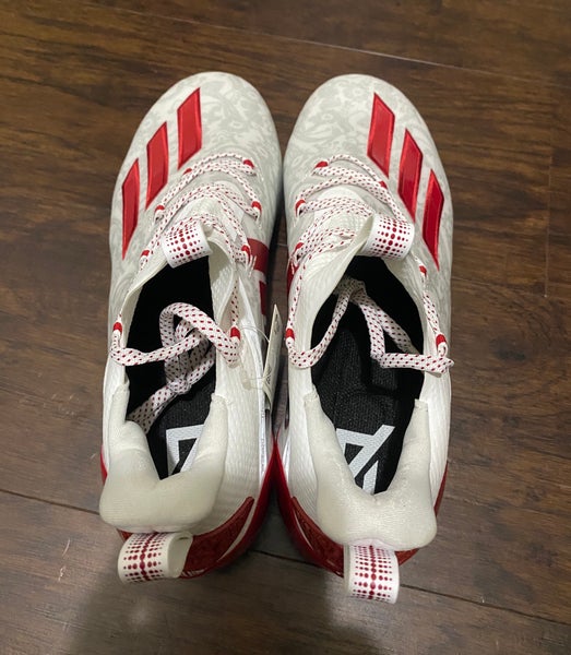 Adidas Adizero Young King Football Cleats sz 11 Red White