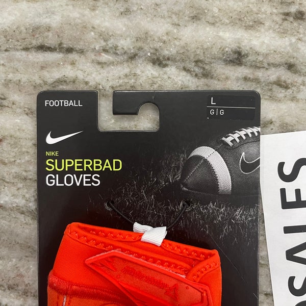 Nike Superbad 6.0 Padded Football Receiver Gloves Orange DM0053-844 Size  Large NWT $68.50 | SidelineSwap