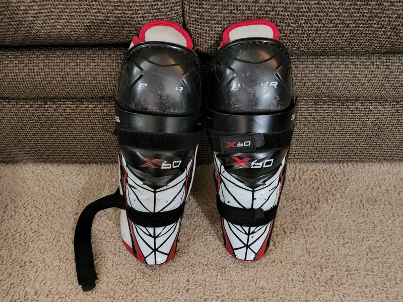 Used Bauer Vapor X 60 Junior Medium 11" & Used Bauer Vapor X 7.0 Junior Large 12" Shin Pads