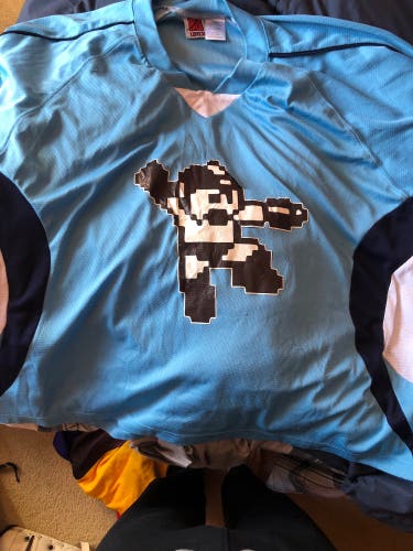 Blue Used Goalie Cut  Jersey