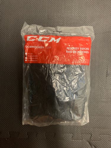 BRAND NEW Black Size Medium Knit CCM Socks