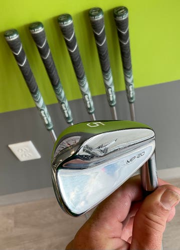 MENS Used Mizuno Right Handed Mp-20 MB Iron Set Extra Stiff Flex 6 Pieces Steel Shaft