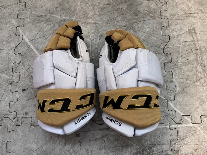 Used Nate Schmidt CCM Pro - Vegas Golden Knights Pro Stock Away gloves Size 14