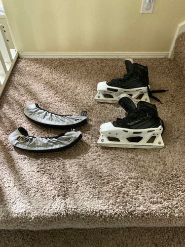 Used Intermediate CCM Ribcor 40K Hockey Goalie Skates Regular Width Size 5.5