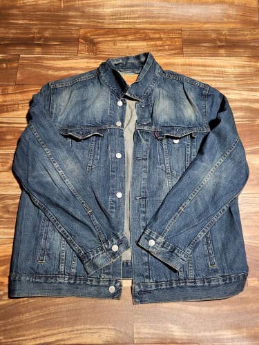 Vintage 2000s Levi Strauss Blue Denim Jean Jacket Button Up Size XL