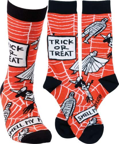 Trick Or Treat Lol Socks - Unisex Halloween Themed Novelty Socks