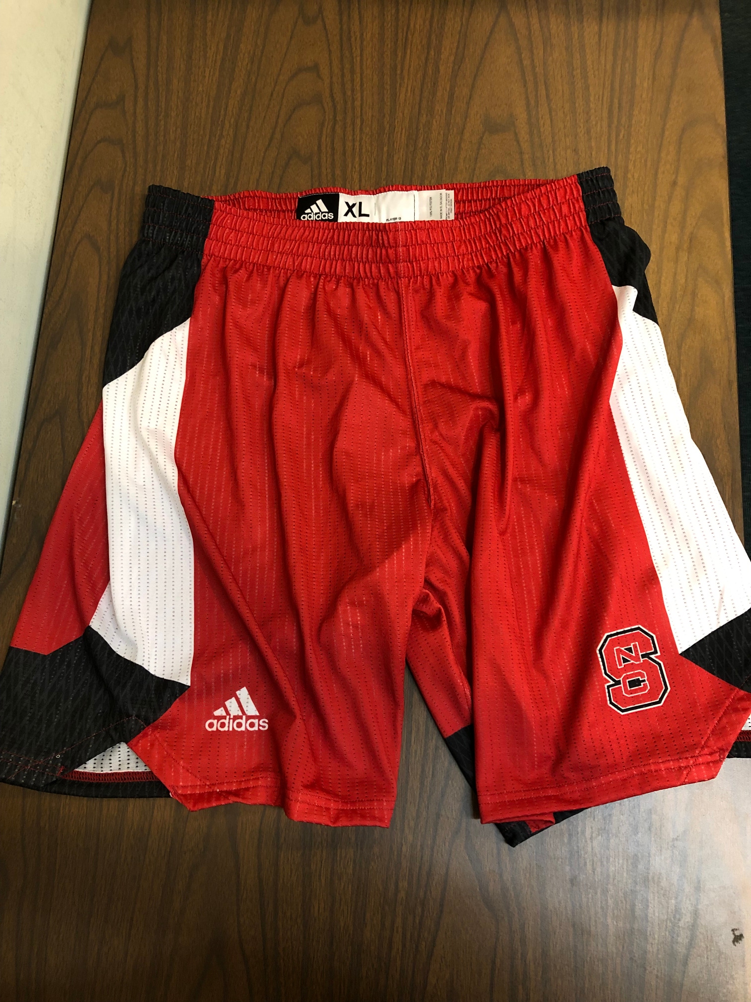 NC State Adidas Red New XL Basketball Uniform Shorts