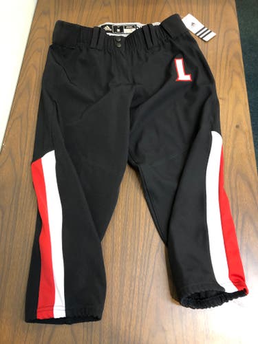 Black University Of Louisville Women's New Medium Adidas Softball Pants
