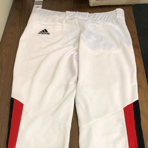White Adult Men's New Large Adidas University of Louisville Baseball Pants