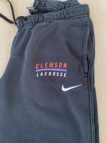 Clemson Lacrosse Black Sweatpants - Medium