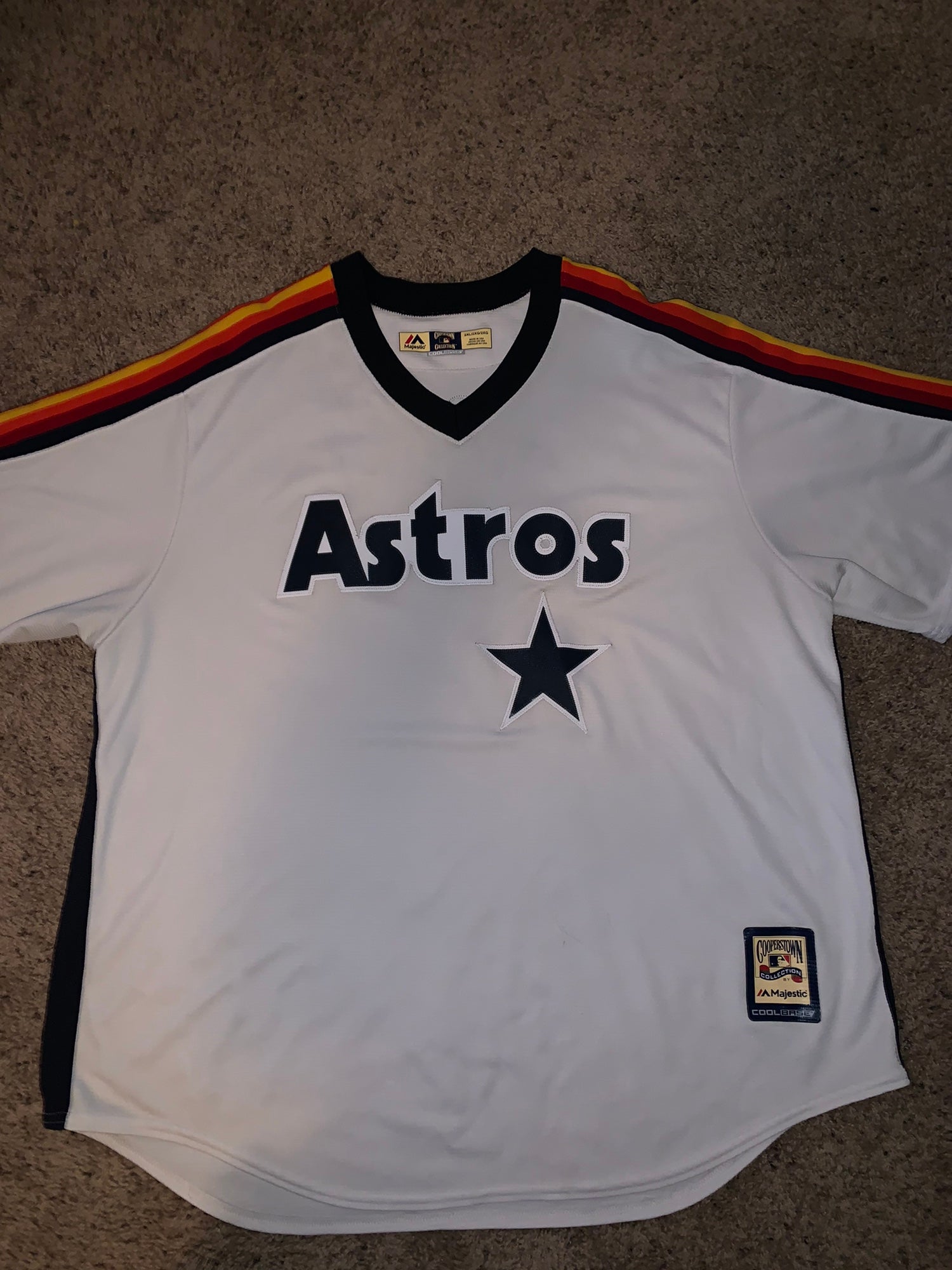 Men's Carlos Lee Houston Astros Replica White Home Cooperstown