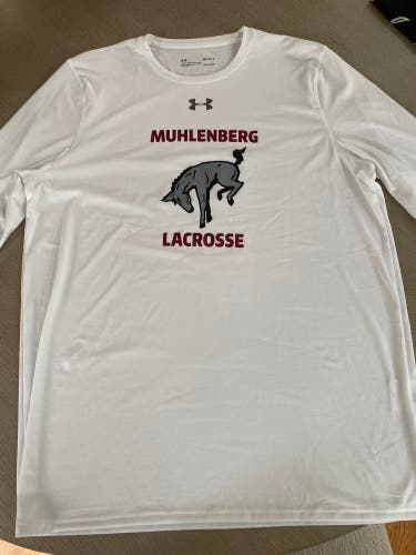 Muhlenberg Lacrosse White Long Sleeve Shooting Shirt - Medium