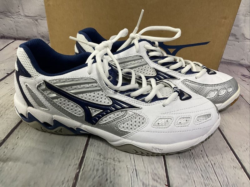 Matrix vallei touw Mizuno Wave Spike 9 Womens Athletic Shoes Size 7 White Blue New Other With  Box | SidelineSwap