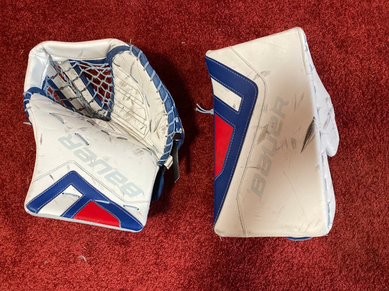 Bauer Total One NXG Goalie Catch Glove and Blocker Set Senior Regular