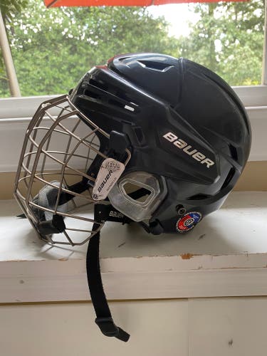 Black Large Bauer Re-Akt Helmet (w or w/o cage)