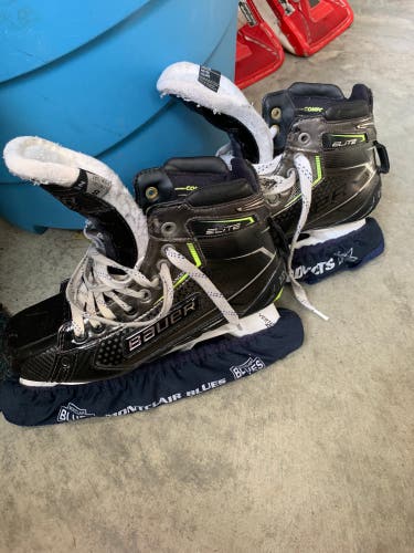 Used Bauer Regular Width Size 8 Elite Hockey Goalie Skates