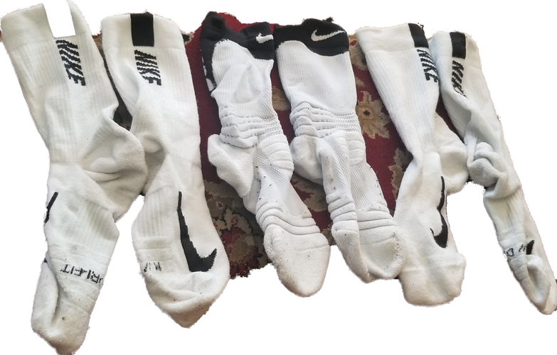 White Used Medium/Large Nike Socks