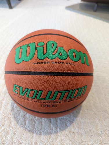 Used Wilson Evolution Basketball 28.5" Size 6 - Color Green - Great Condition